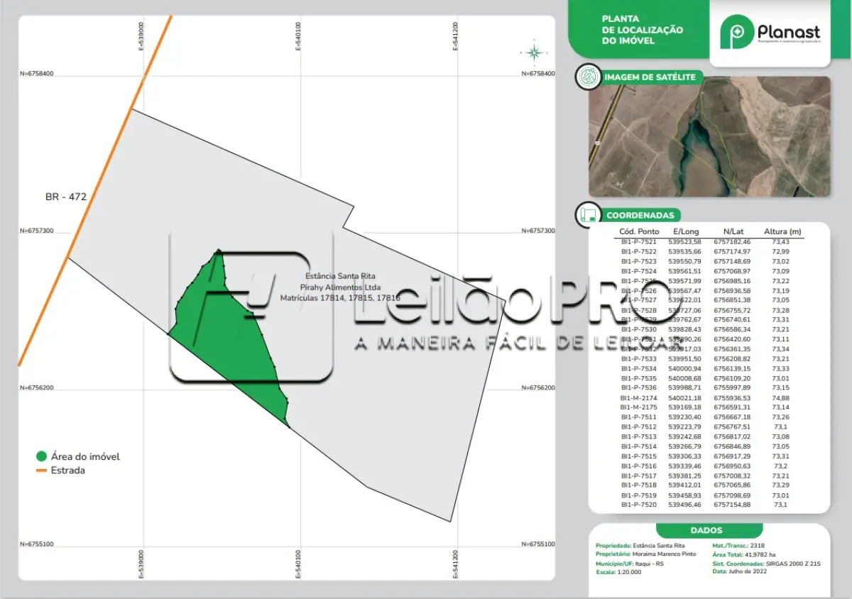 LOTE 001 - FRAÇÃO IDEAL DE 40ha