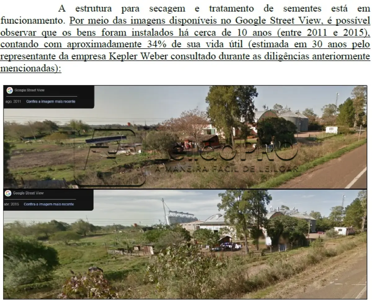 LOTE 001 - ESTRUTURA PARA SECAGEM E TRATAMENTO DE SEMENTES